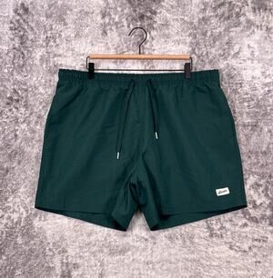 Bather Swim Trunks XXL Mens Solid Green Shorts